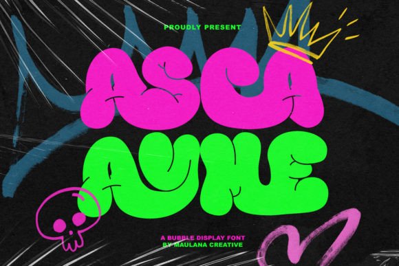 Asca Ayme: A Bubble Font for Joyful and Energetic Designs