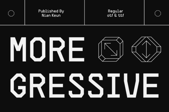 Moregressive: A Tech-Forward Display Font for Modern Design