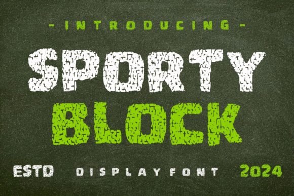 Sporty Block: A Grunge Bold Font for Impactful Design